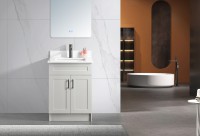 24" HDF Shaker Bathroom Vanity - 2 Doors - Grey