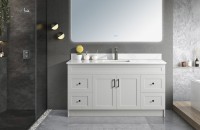 60"  Single Sink HDF Vanity - - 2 Doors and 4 Drawers - Grey