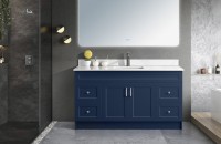 60"  Single Sink HDF Vanity - - 2 Doors and 4 Drawers - Blue